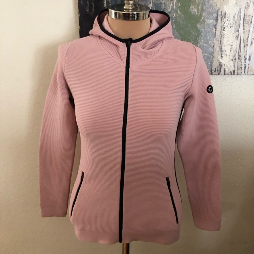 Newland Full Zip Azzurra DHtech 400 W Vest Pink/Black Hooded Women’s SIZE MED